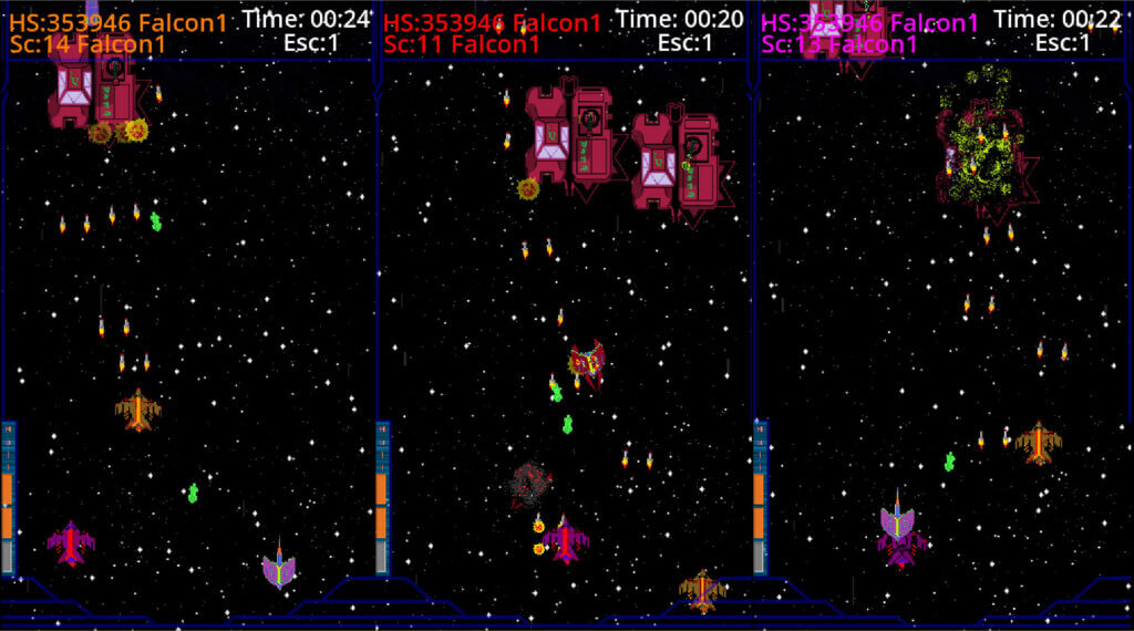 Starfighter approaching an ominous alien warship in All The Stars.