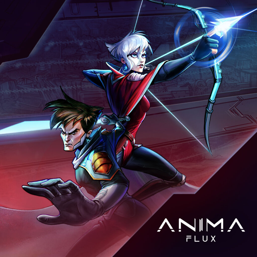 Hand-drawn portrait of the Anima Flux heroes ready for battle.