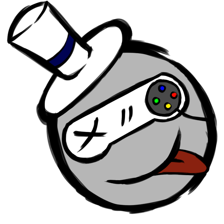 Aleth Labs mascot with game controller and tophat