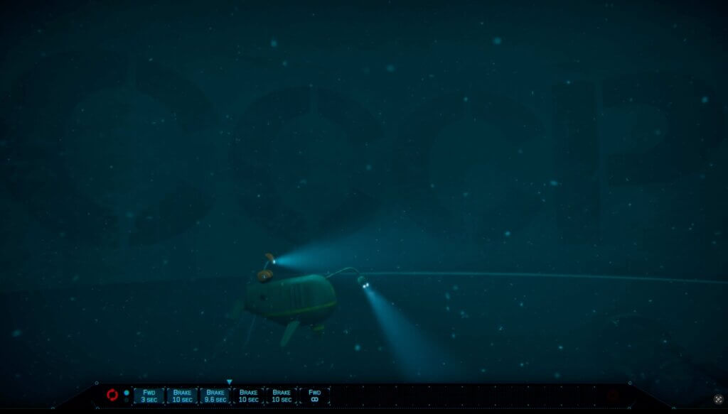 NODE underwater traveling on a robot.