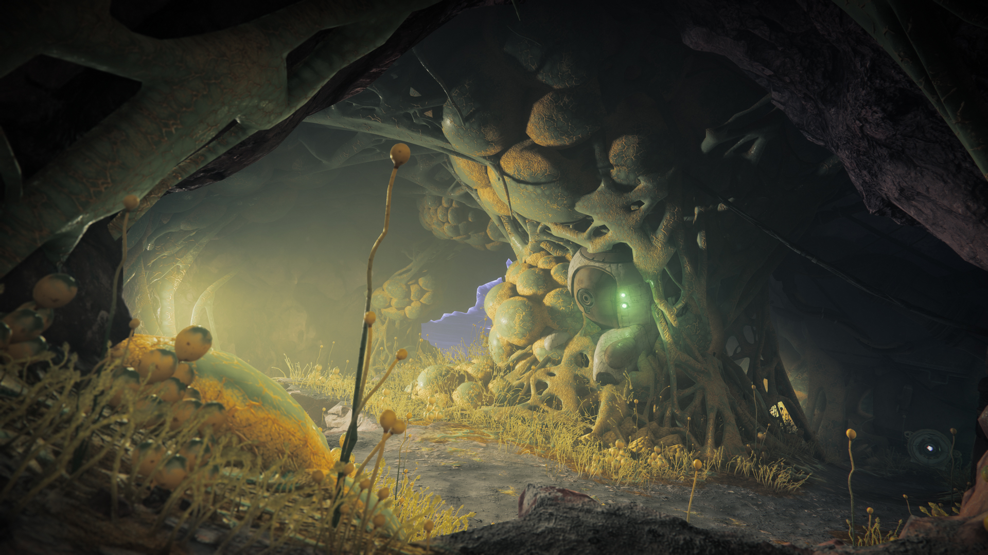 Destiny 2 fireteam grappling with Strand energy across a Kepler arena.