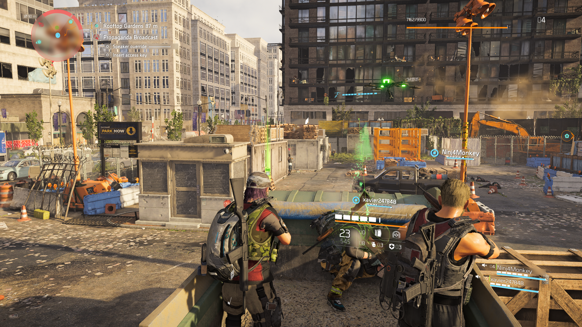 Division agents fighting through the Tidal Basin stronghold.