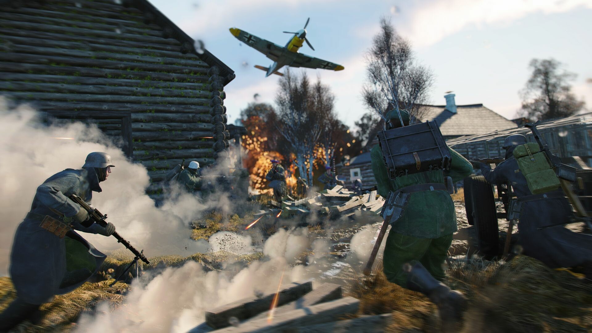 Night assault under searchlights in Enlisted.