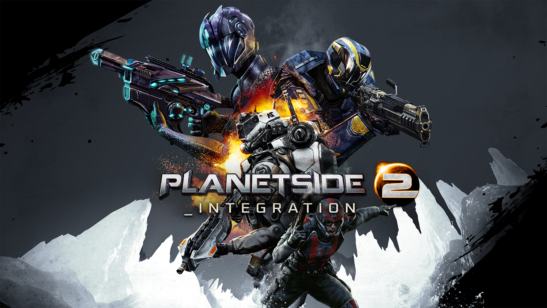 Planetside 2 factions preparing for Stormbreak Surge battle.