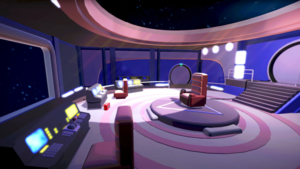 First person view of a spaceship
