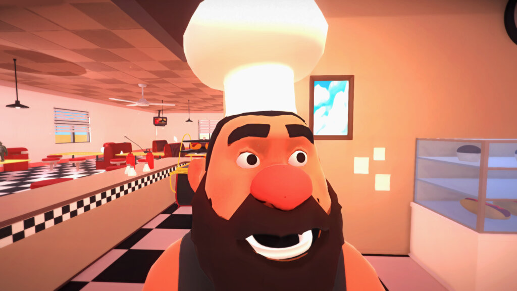 The surprised face of the main protagonist of the Suicide Guy