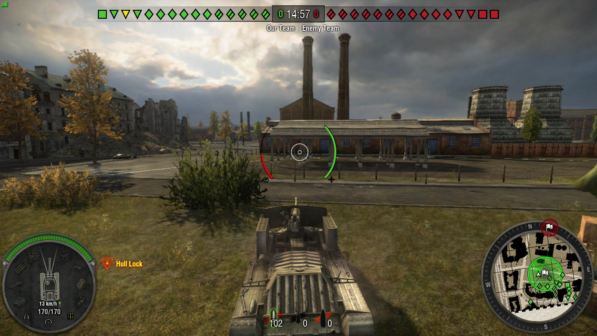 Artillery strike lighting up the battlefield.