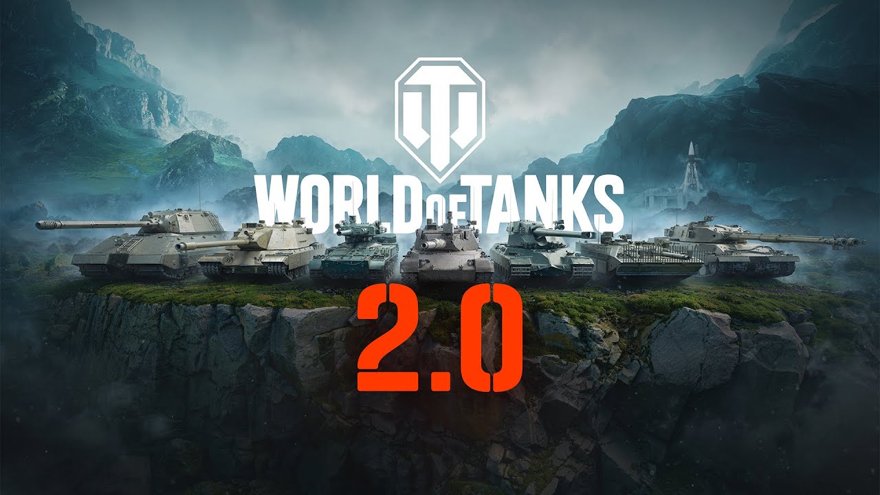 World of Tanks Leviathans update key art showing massive tanks in battle.